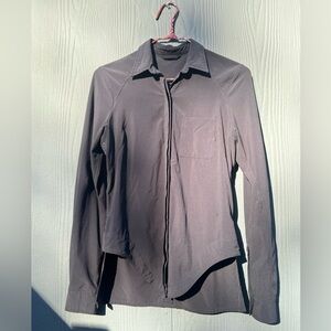 Lululemon Women’s Black Biking Long Sleeve Button Down Shirt Size XS